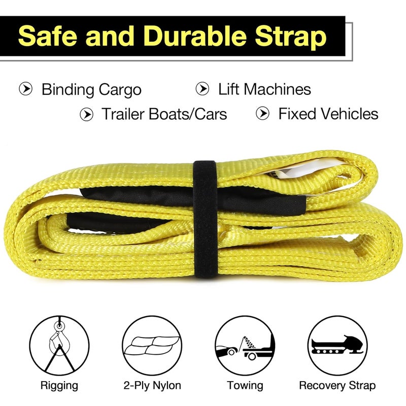 sumpluct Lift Sling Straps,3" x 6' Heavy Duty Flat Eye Lifting Sling Straps, Web Slings Strap for Fitness, Wearing Guard, Moving Furniture, Rigging Equipment 9000 Vertical, 7300 Choker, 18000 Basket - Image 3